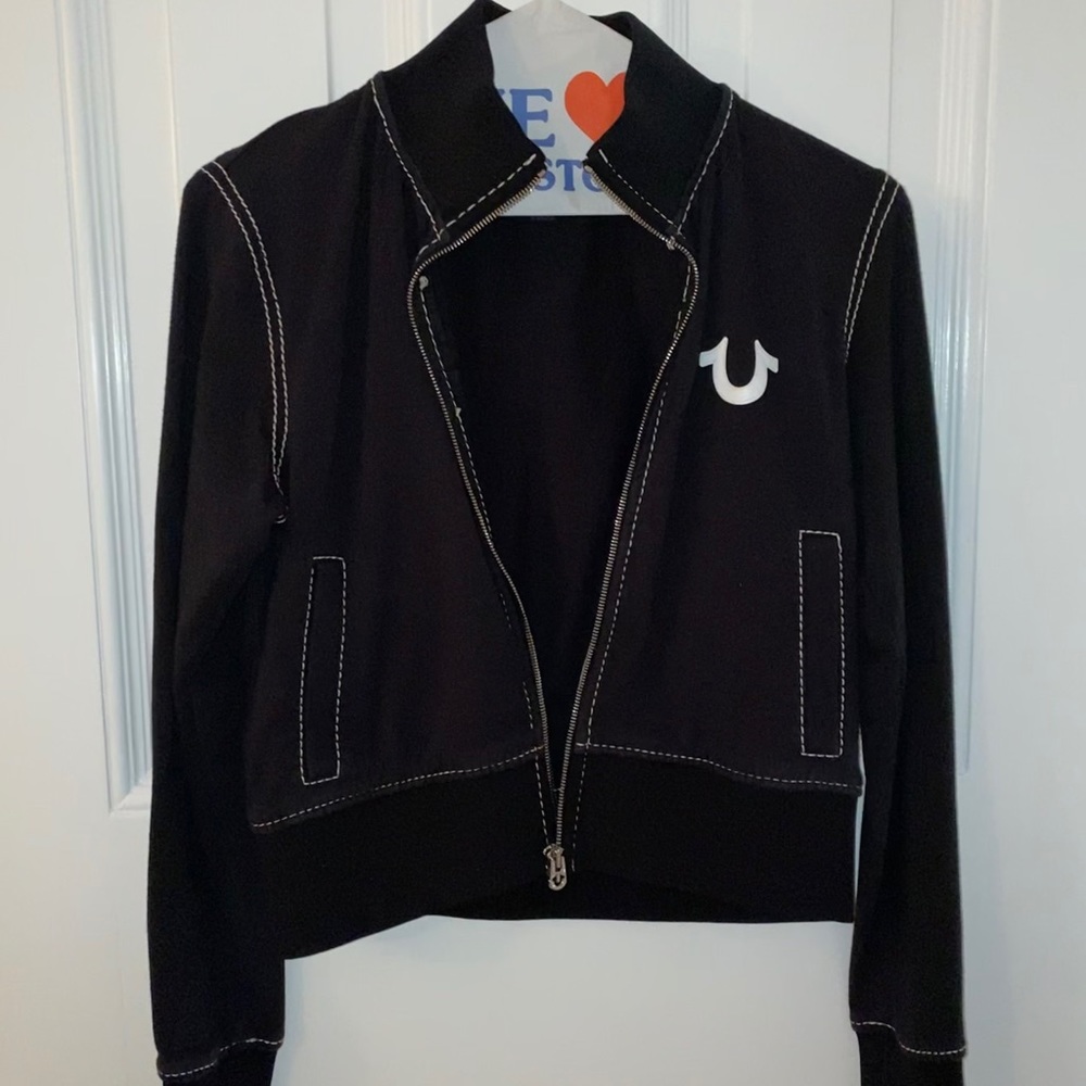 True Religion Black Cropped Jacket